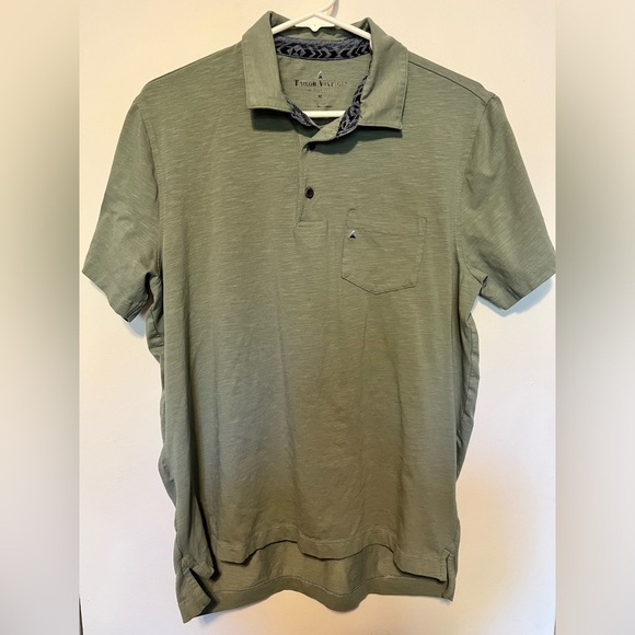 Tailor Vintage Jersey Short Sleeve Polo Mens Size M Green - Picture 1 of 4